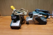 Makita 9404 100x610mm 110v Belt sander x 2 FAULTY repairable 1 x runs Spares or