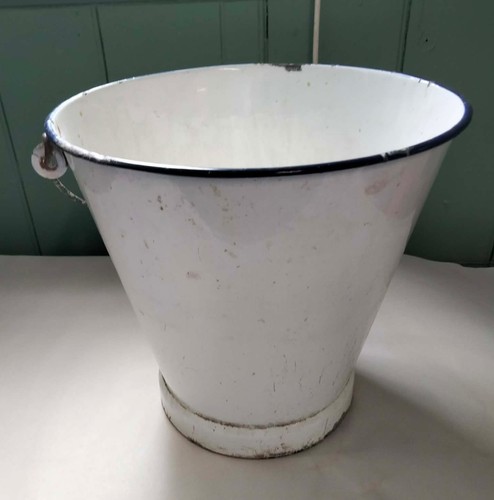 Vintage enamel blue and white