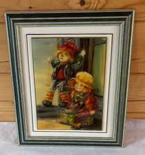 Vintage Art Work Frame Clown