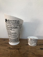 Maxwell & Williams White Basics Newsprint French Fry Holder & Dipping Bowl