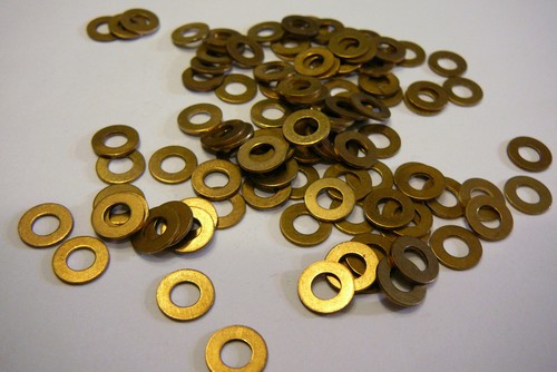 Brass washers solid - x,