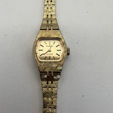 Vintage Ladies Microma Quartz Gold Tone Watch-for Parts/repair