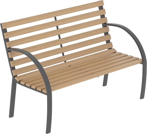 Slatted wooden garden bench - wooden,