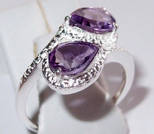 Amethyst crossover ring - amethyst,