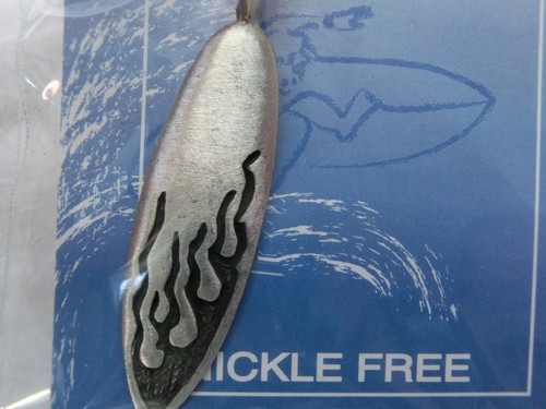 Surfboard surfer necklace - surfboard, fire