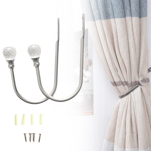 2pcs silver metal crystal - silver,