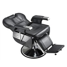Reclining Barber Chair Heavy-Duty Hydraulic, Footrest & Leg Rest for Barbershops