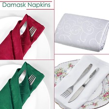 Damask Fabric Napkins Dining