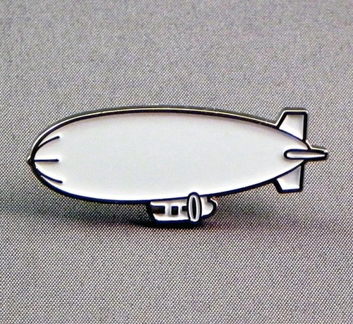 Blimp pin badge white - pin, airship
