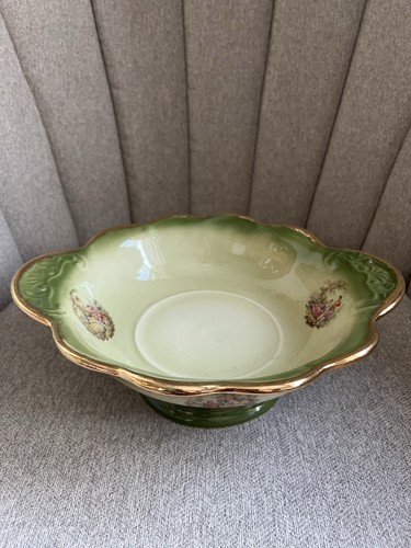 Vintage wash basin bowl - bowl, green