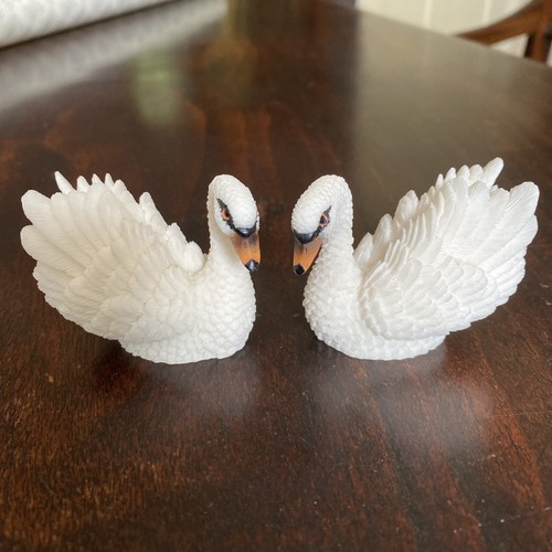 Mirror image swan ornaments - mirror,