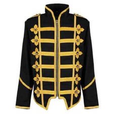 Military Drummer Jacket Black Parade Jacket Goth Punk Adam Ant Vtg Style Black