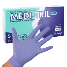 MEDI-TRIL SOFT/PLUS (blue nitrile glove) powder-free 100pcs disposable
