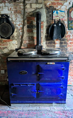 Aga blue oil fired cooker - blue,