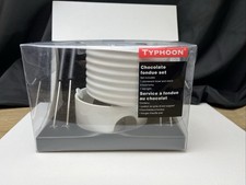 Typhoon Cheese Fondue Set – New in Box – White Ceramic & Stainless Steel
