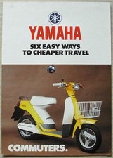YAMAHA COMMUTERS Scooters Sales Brochure c1979 SA50 V50 V80 YB100 RS100 RS125