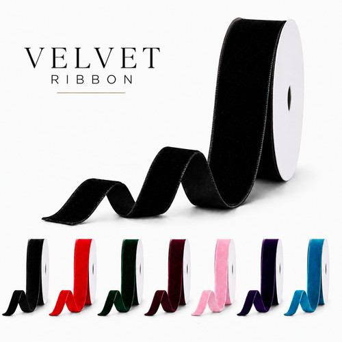 Velvet ribbon roll soft craft - velvet,