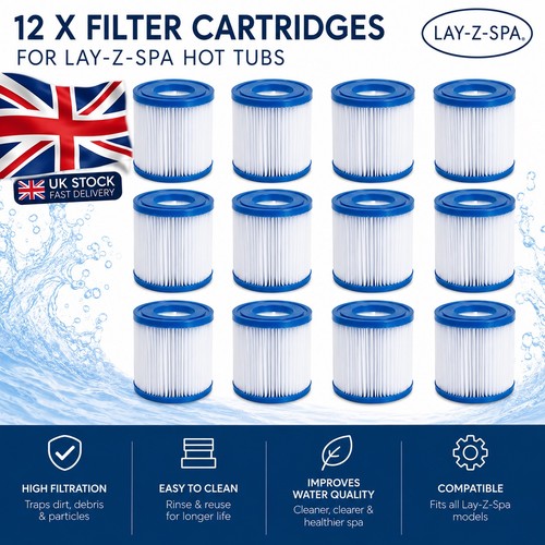 12x lay spa filter - lay-z-spa,