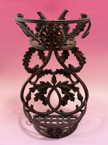 Antique cast iron wall planter - antique,