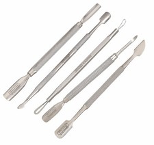 Cuticle Nail Pusher Spoon Manicure Nail Pusher Scraper Remover Stainless Steel