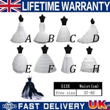 Bridal Wedding Petticoat Hoop/Hoopless Crinoline Prom Underskirt Fancy Skirt-UK"