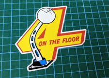 4 on the Floor Sticker Decal Hot Rod Classic American Car