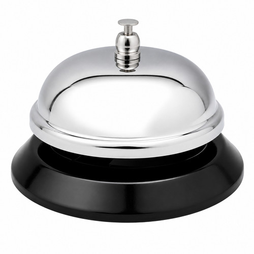Reception bell chrome - bell,