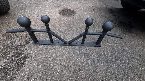 Mounted pull bar with knobs - up,