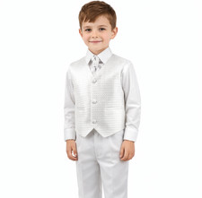Boys Suits White 4 Piece Suit