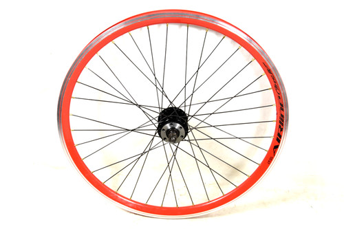 Mtb front bike wheel red - 24",