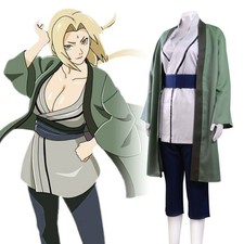 Anime Naruto Shippuden Hokage Tsunade Cosplay Costume Full Set Halloween Outfits