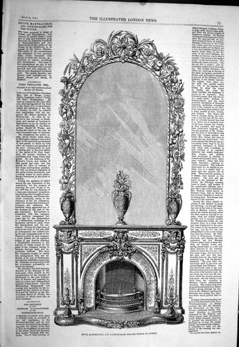Old 1858 stove mantelpiece - old,