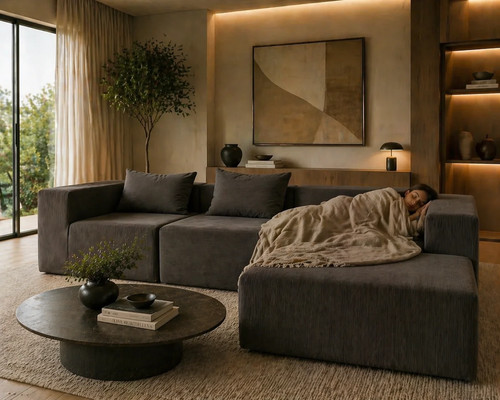 Sectional modular settee - sectional,
