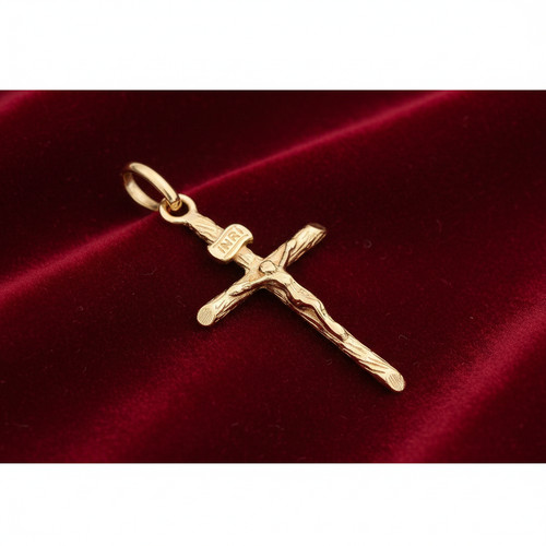 18ct gold crucifix - crucifix, cross
