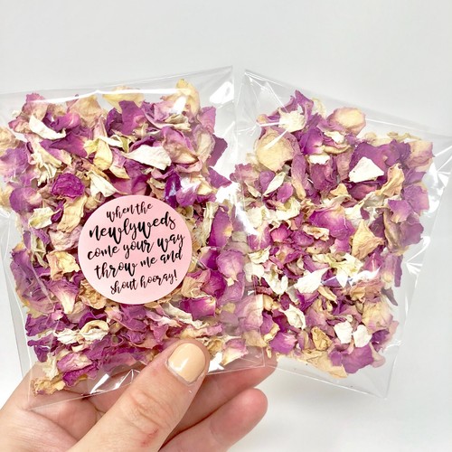 Pink rose petal - pink, natural