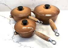 Le Creuset Brown Saucepan Set