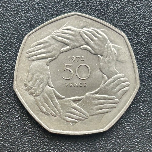 1973 50p fifty - fifty, pence