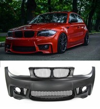 BMW 1 SERIES E81 E82 E87 E88 1M STYLE LOOK STYLE FRONT BUMPER DEEP & GRILLES UK.