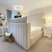 Dreams Upholstered TV Bed Frame With Gas Lift Storage Option in 4ft, 5ft, 6ft