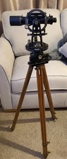 E. R. Watts Son Military Theodolite Scope with  Case and Tripod