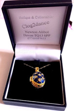 FABERGE EGG PENDANT WITH ANGEL SURPRISE -JUST VERY BEAUTIFUL