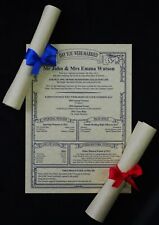 PARCHMENT SCROLL 1st 10th 20th 30th 40th 50th 60th Wedding Anniversary Gift