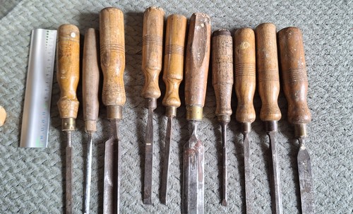Vintage woodworking chisel lot - vintage,