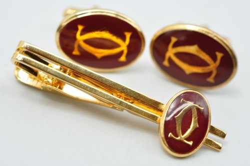 Cartier cufflinks and - cartier, clip