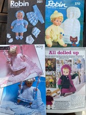 4 Knitting Patterns Dolls