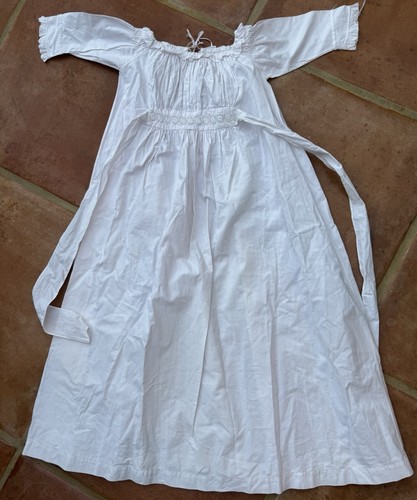 Antique white linen - linen, nightdress