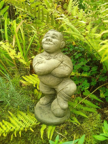 Stone garden football player - football,