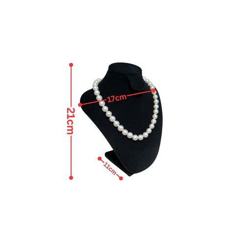 Black velvet jewelry easel - black,