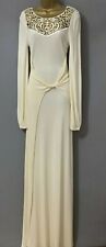 Temperley Cut Out Embroidery Lace Wrap Wedding Bridal Designer Long Dress 8 36