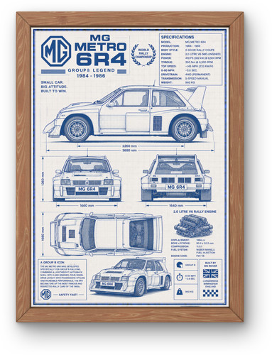 Metro 6r4 blueprint poster - 6r4,
